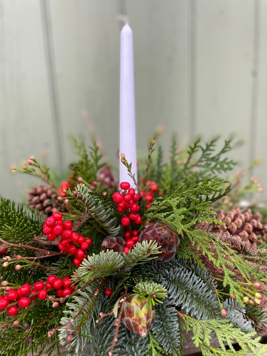 Festive Long and Low Arrangement