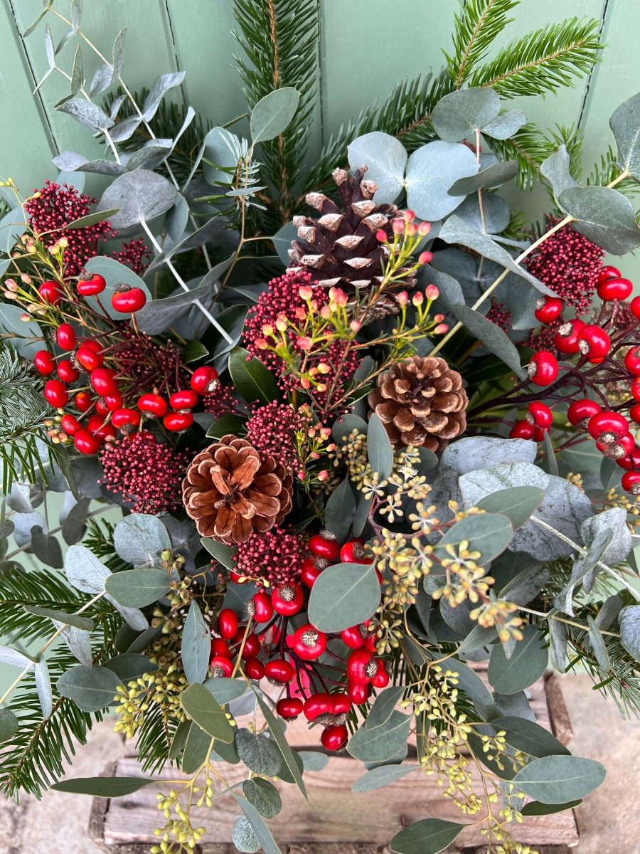 Warm Christmas Vase Arrangement